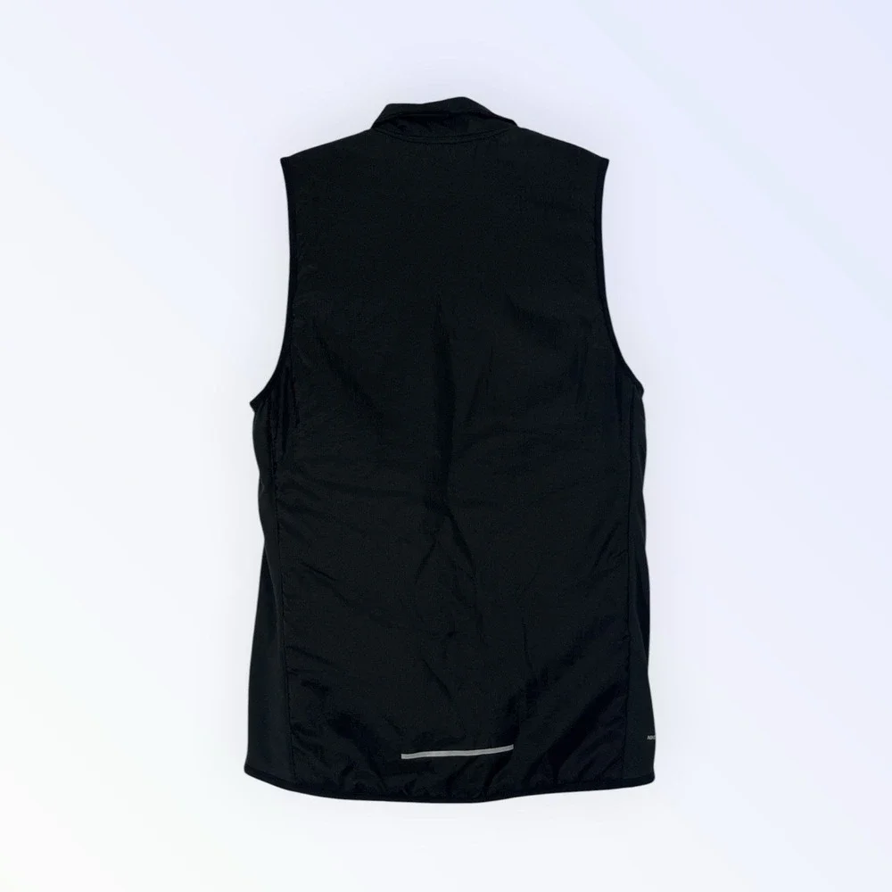 Nike Aerolayer Thermore Full Zip Running Vest Mens SMALL Black Bv4878-010‎